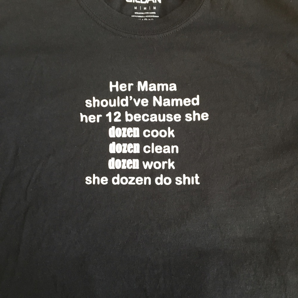 Men’s Black T-shirt with white letters